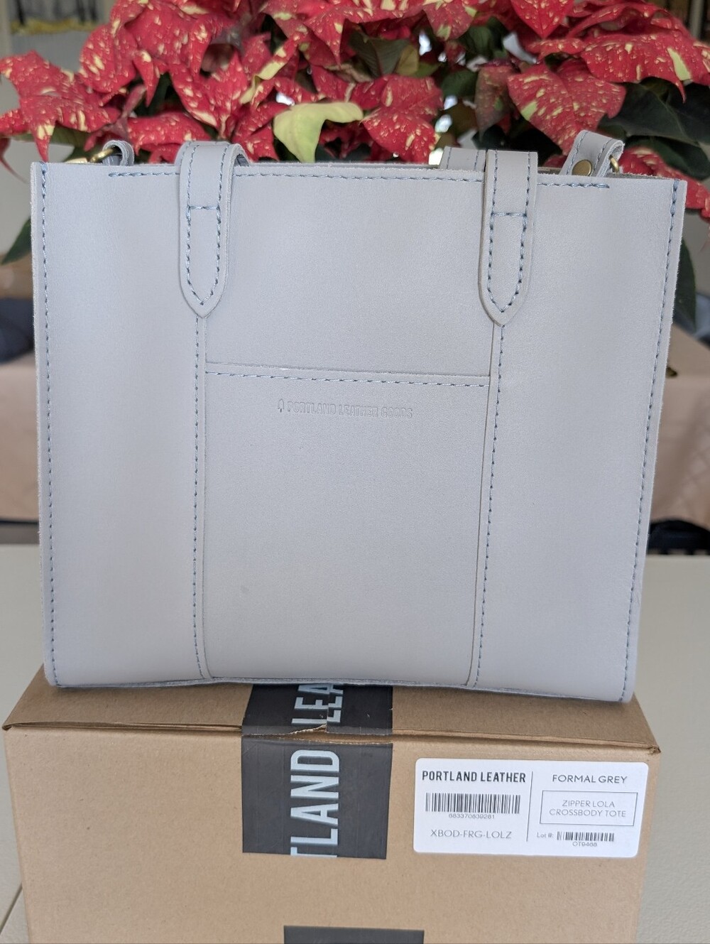 Formal Gray Lola Zip Crossbody